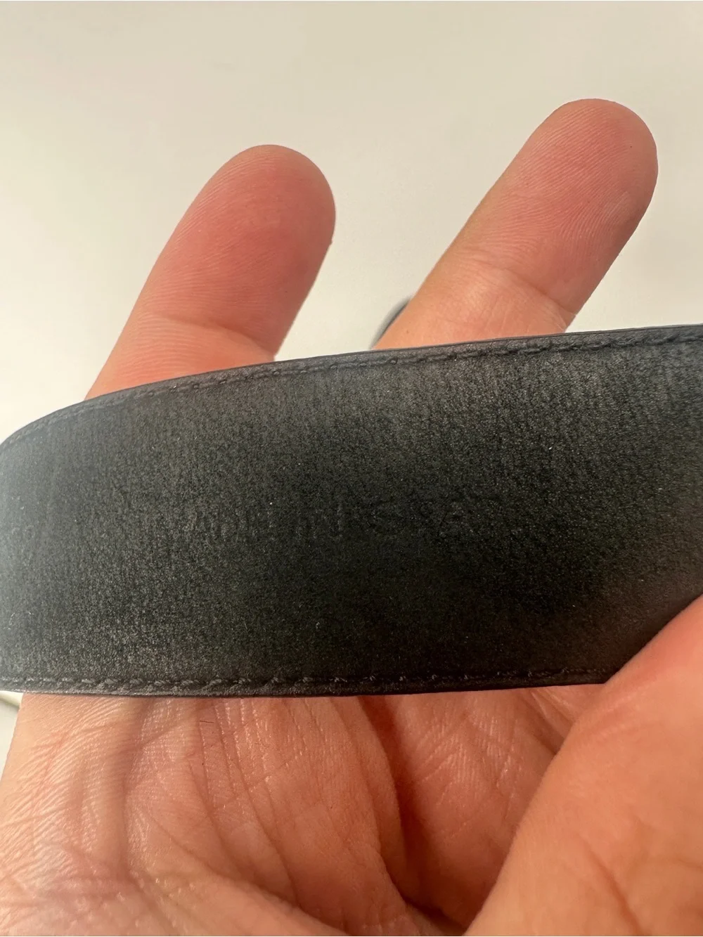 Neiman Marcus genuine lizard black leather western belt